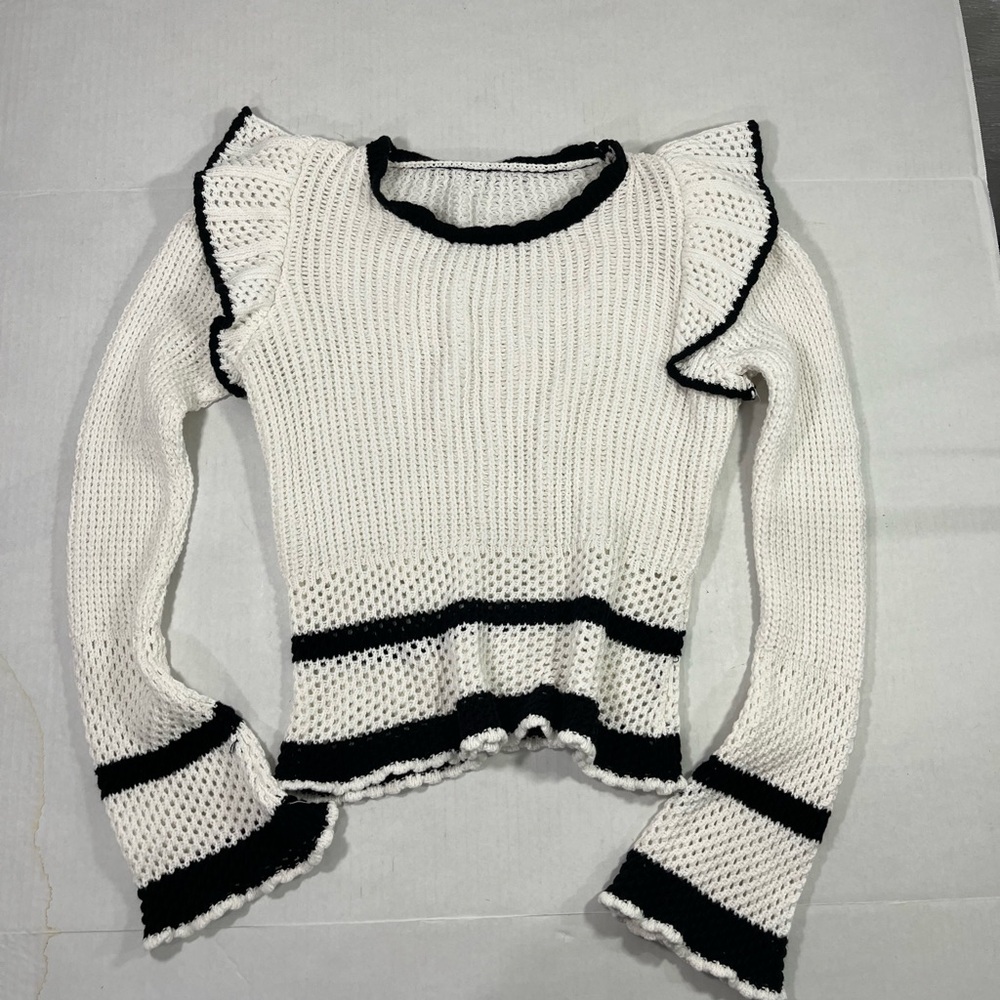 FATE RUFFLE DETAIL PULLOVER SWEATER (285) - Picture 14 of 16